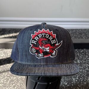 Toronto Raptors Throwback Logo Denim Snapback